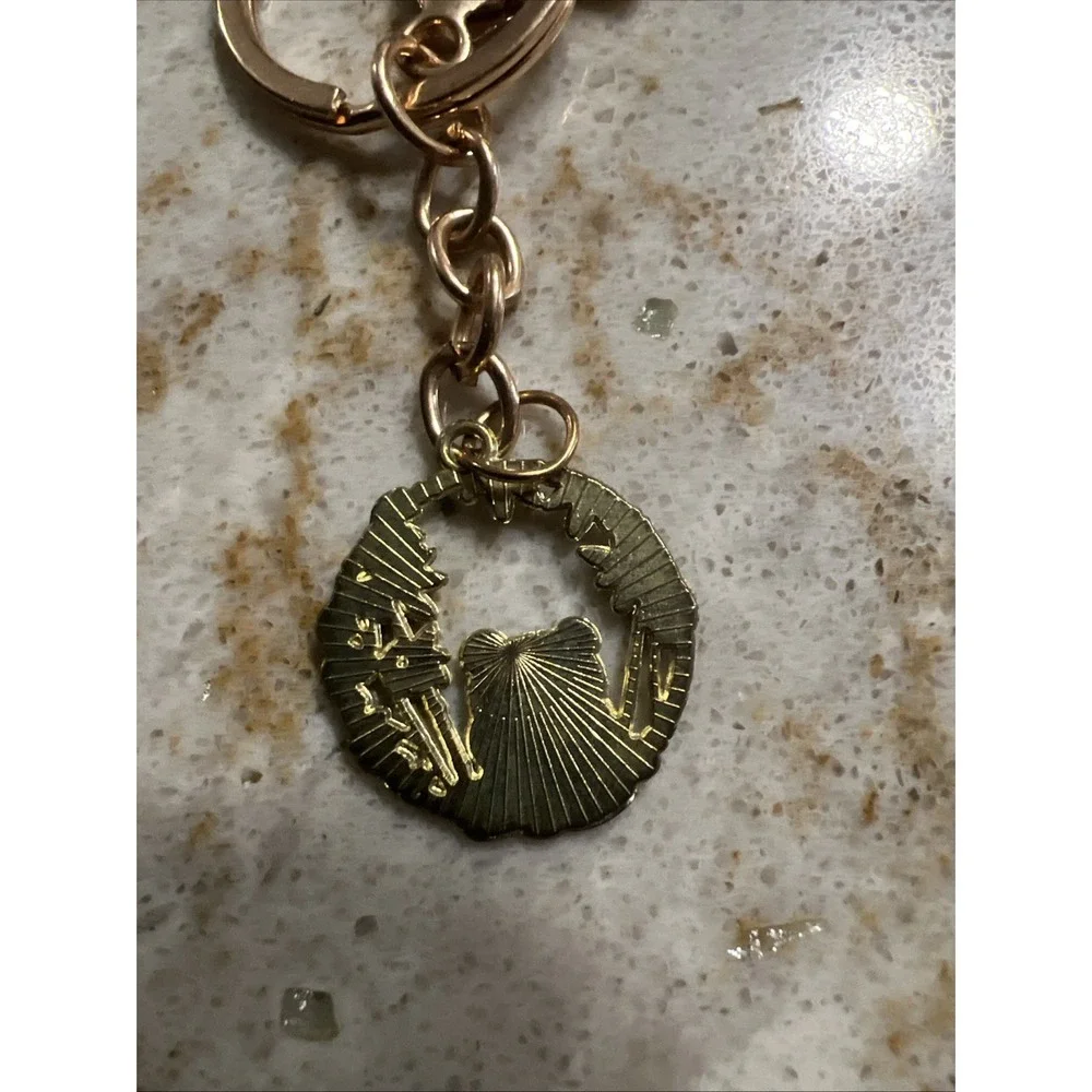 Novelty‎ Keychain Charm PANDA EATING BAMBOO Key Fob Ring